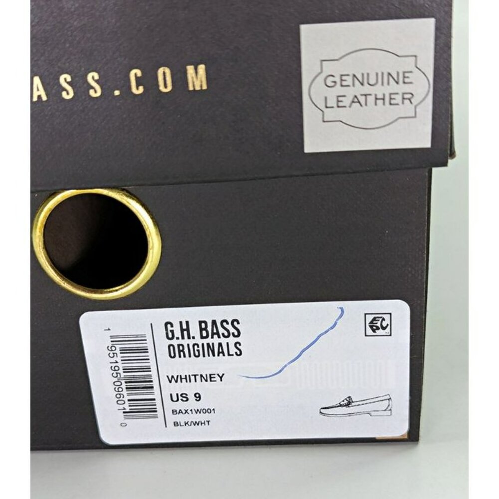 G.H. Bass & Co. Two-Tone Black and White Loafers - Picture 12 of 12